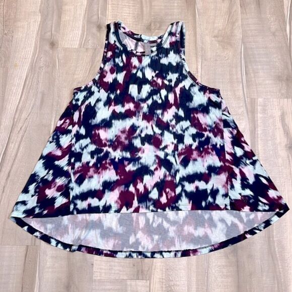 Sweaty Betty Easy Peazy Tank sustainable vest blue flow print tunic sz medium - Picture 4 of 10